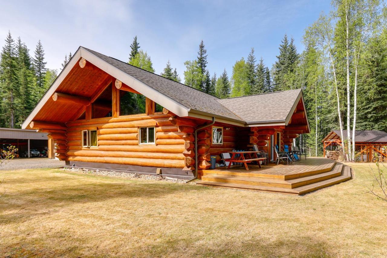 Riverside Log Cabin On-Site Aurora Viewing! North Pole Экстерьер фото